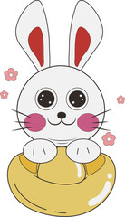 Rabbit Wildlife Character Illustration Graphic Element Art Card