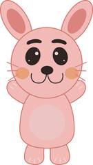 Rabbit Wildlife Character Illustration Graphic Element Art Card