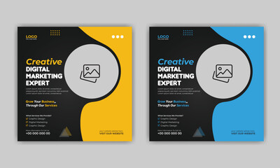 Corporate modern digital marketing social media post design