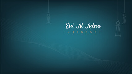 Amazing Modern minimalist design of banner poster for Eid al-Adha celebration for Muslims