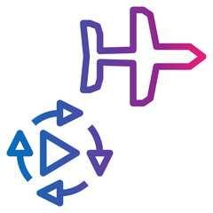 aircraft gradient style icon