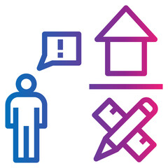 architecture gradient style icon