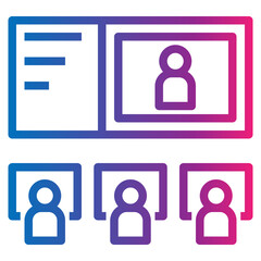 communication gradient style icon