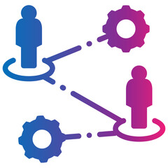 connection gradient style icon