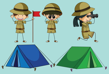 Boyscouts and camping elements by the greatest graphics