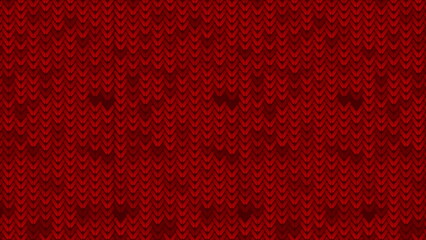 Bright red abstract knitted texture background