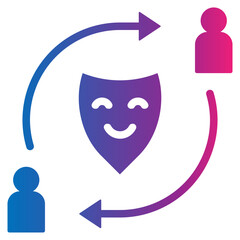 fake gradient style icon