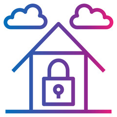 home gradient style icon