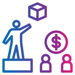 leader gradient style icon