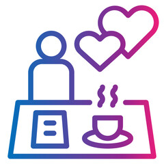 Obraz premium morning gradient style icon