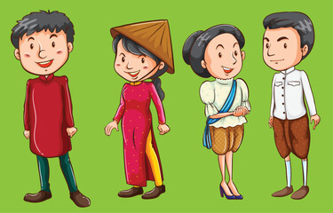 Asian people illustration by the greatest graphics
