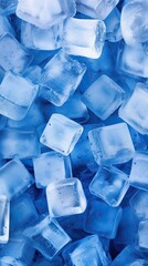 Chilled Beauty: Mesmerizing Close-ups of Ice Cubes. Generative AI.