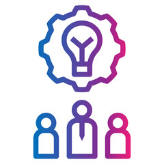 team gradient style icon