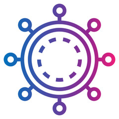 virus gradient style icon