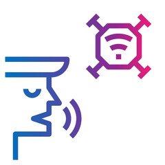 voice gradient style icon
