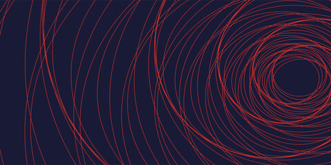 Blue abstract background and red line