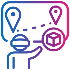 vr glasses gradient style icon