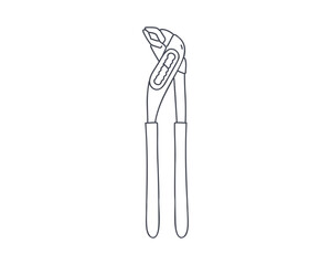 plumbing tick on white background, vector illustration