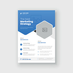Modern Corporate Business Flyer Design Template Or Multipurpose Brochure Cover Design For Agency