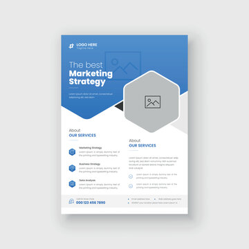 Modern Corporate Business Flyer Design Template Or Multipurpose Brochure Cover Design For Agency
