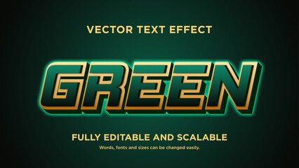 GREEN GOLD TEXT EFFECT EDITABLE