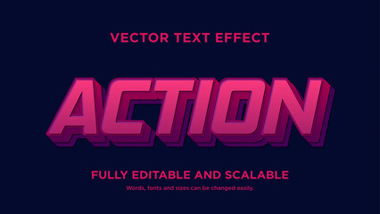 ACTION RED TEXT EFFECT EDITABLE
