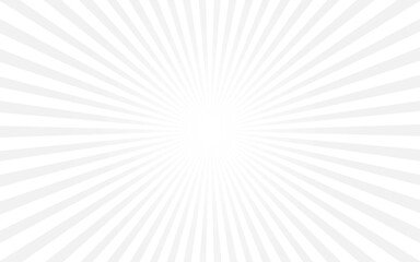 Vintage white sunburst poster with rays. Gray and white Sunburst Pattern. Sunburst background. Vector illustration.