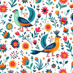 seamless pattern with birds