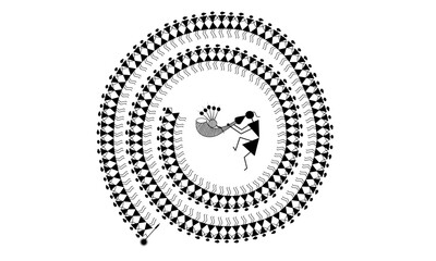 Warli Folk dance ...tarpa dance