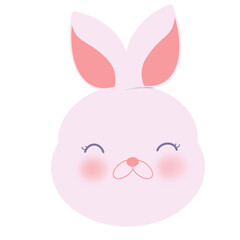 Fototapeta premium Pink bunny smiley