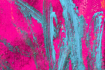 Colorful abstract oil painting art background. Texture of canvas and oil.