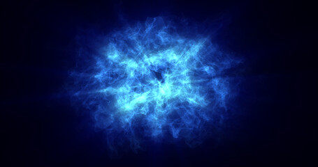 Abstract blue energy magical waves glowing background