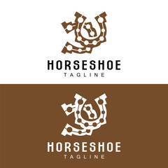 Horseshoe Logo, Cowboy Horse Vector, Icon Design Symbol Template
