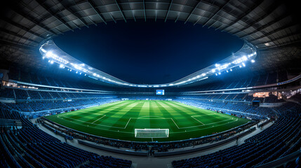 Obraz na płótnie Canvas Football Stadium 3d rendering soccer stadium with crowded field arena