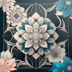 seamless floral pattern, flower, pattern, seamless, floral, leaf, art, illustration