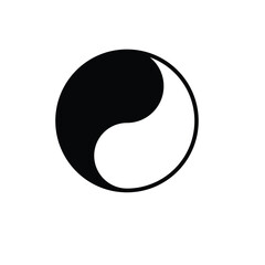 yin yang symbol made of spheres - obrazy, fototapety, plakaty