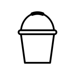 Bucket icon vector on trendy design
