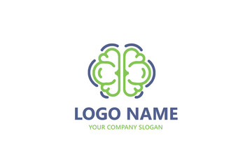 Brain logo design vector 