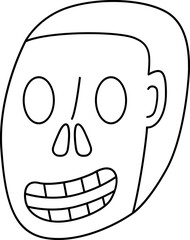 Ghost line icon. Face Halloween icon. Face Halloween simple cartoon style. Halloween avatar decorative elements.