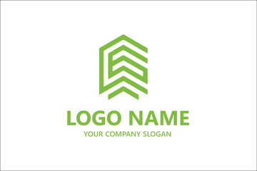 Hexagonal letter shape business logo design