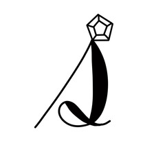 S capital alphabet with diamond