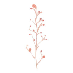 Obraz na płótnie Canvas Botanical Flower and leaves watercolor elements 