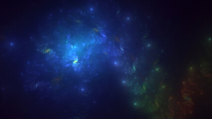 3D rendering abstract technology fractal background