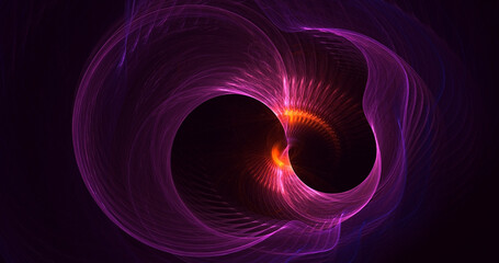 3D rendering abstract fractal light background