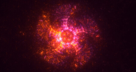 3D rendering abstract fractal light background