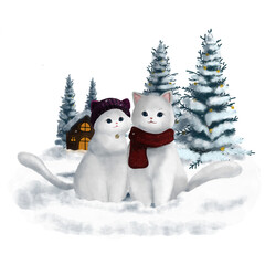 Kitten in rainy season