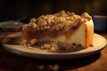 Apple Pie Slice Sliced Lattice Dutch A La Mode Vanilla Ice Cream Background Image