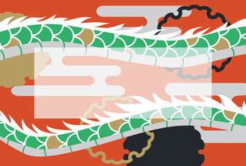 辰年年賀状のイラスト素材