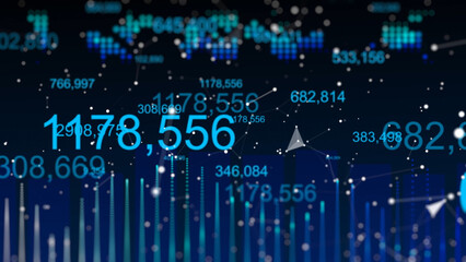 Technology data analytics business background. Abstract futuristic digital background. 
