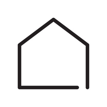 minimal house icon - website symbol - vector site sign